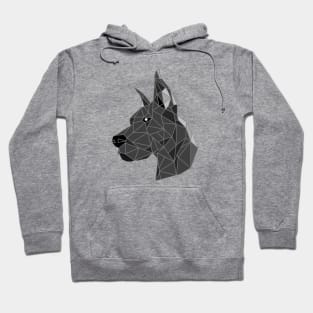 Great Dane Blue Stained Glass Hoodie